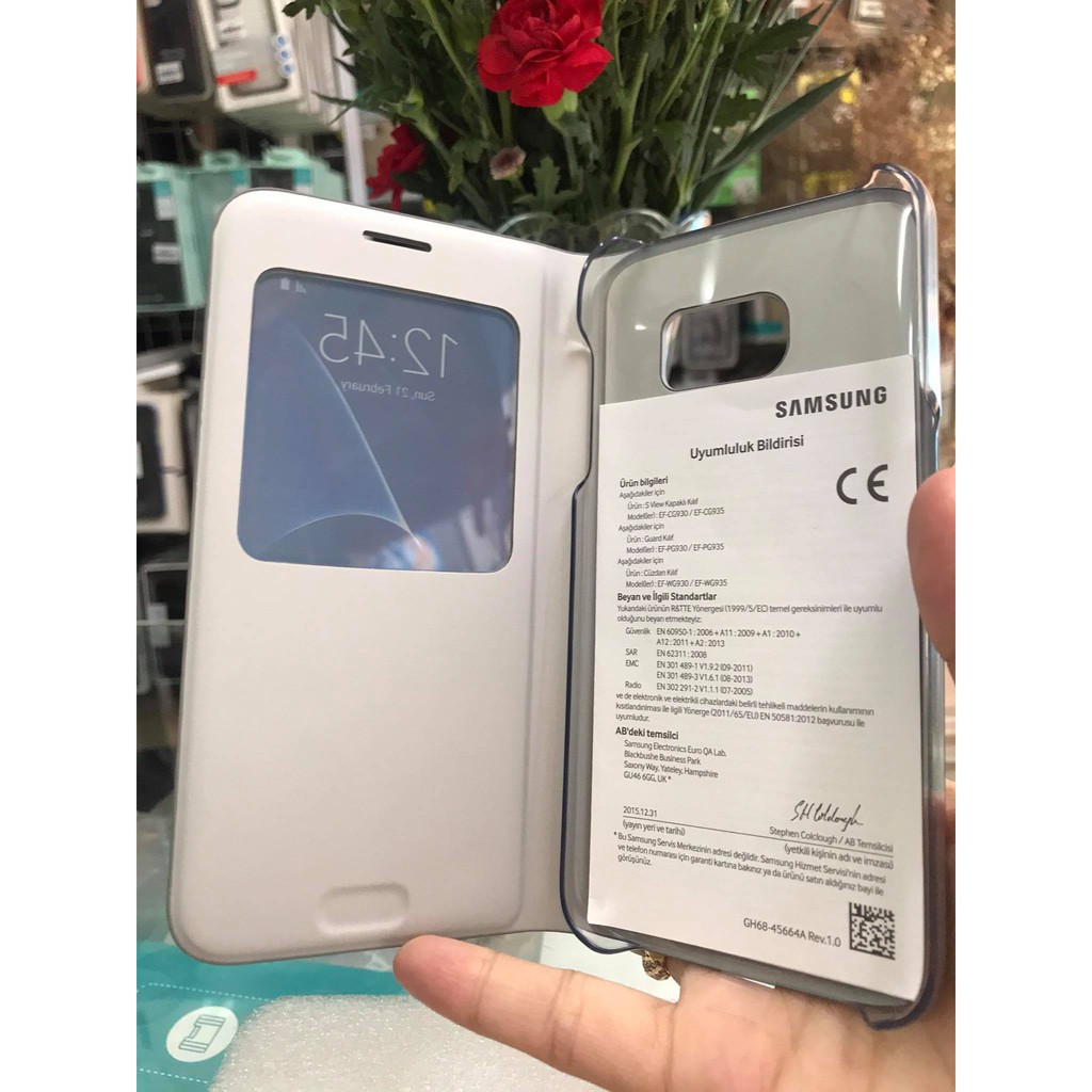 Bao Da Samsung Galaxy S7 Sview Cover Chính Hãng