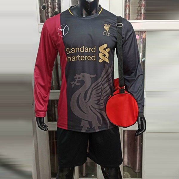 Áo Thủ Môn Liverpool Nam Big Size Màu Đỏ Đen Hàng Thiết Kế Cho Người 100KG