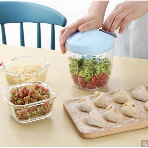 Dụng cụ xay tỏi ớt Lock&Lock mini - Hàng chính hãng lưỡi xay bén, kéo tay đơn giản, dễ vệ sinh - JoyMall