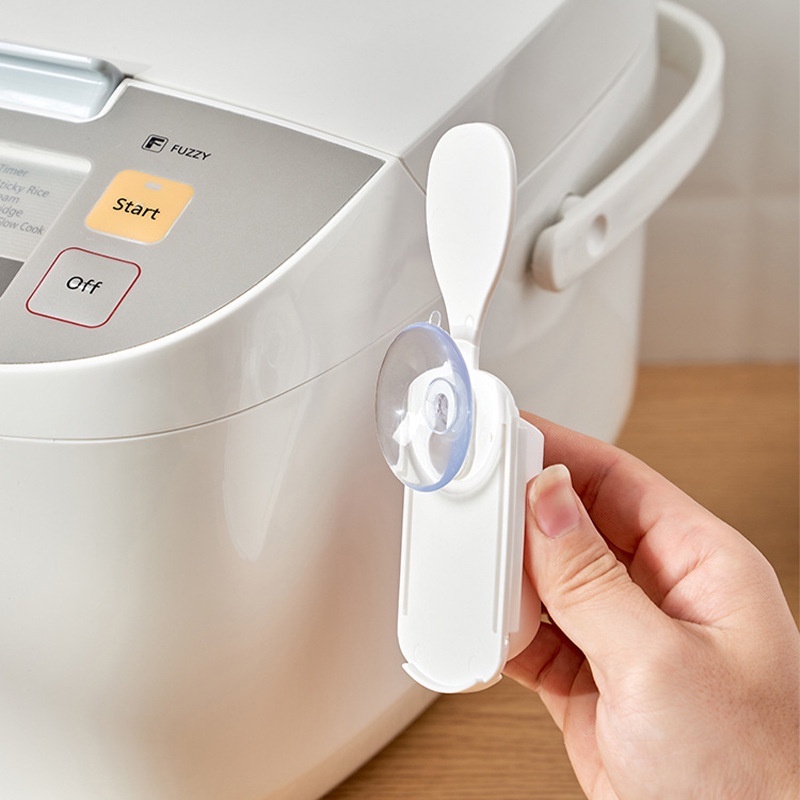 Giá Đỡ Muỗng Xới Cơm Có Cốc Hút Sắp Xếp Gọn Gàng Cho Nhà Bếp