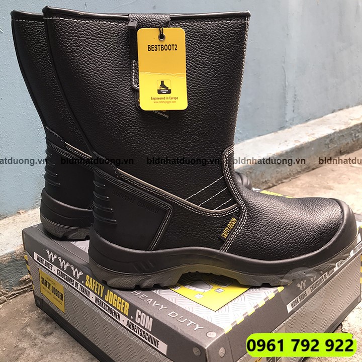 Giày ủng bảo hộ lao động nam Jogger Bestboot S3 da thật, Ủng da hàn chống tĩnh điện chống đinh chống dập ngón.