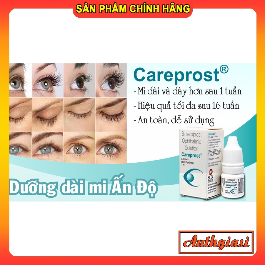 Dưỡng dài mi Careprost Ấn Độ 5ml tặng kèm cọ dưỡng dài và dày mi đẹp tự nhiên | BigBuy360 - bigbuy360.vn