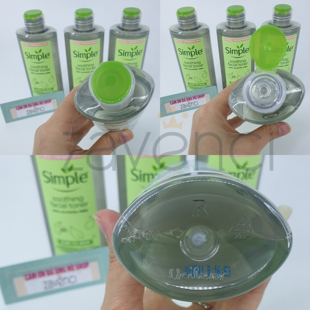 Nước hoa hồng Simple Kind To Skin Soothing Facial Toner da nhạy cảm 200ml - ZAVENCI Official