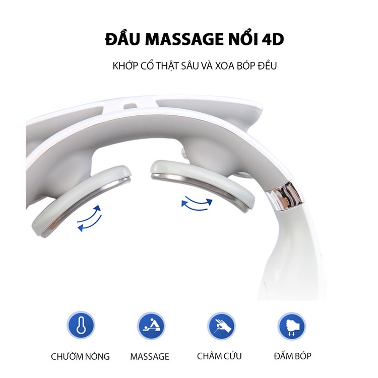 Dụng cụ massage cổ vai gáy FINOSE MSĐ - Sử dụng công nghệ chườm nóng kết hợp vật lý trị liệu