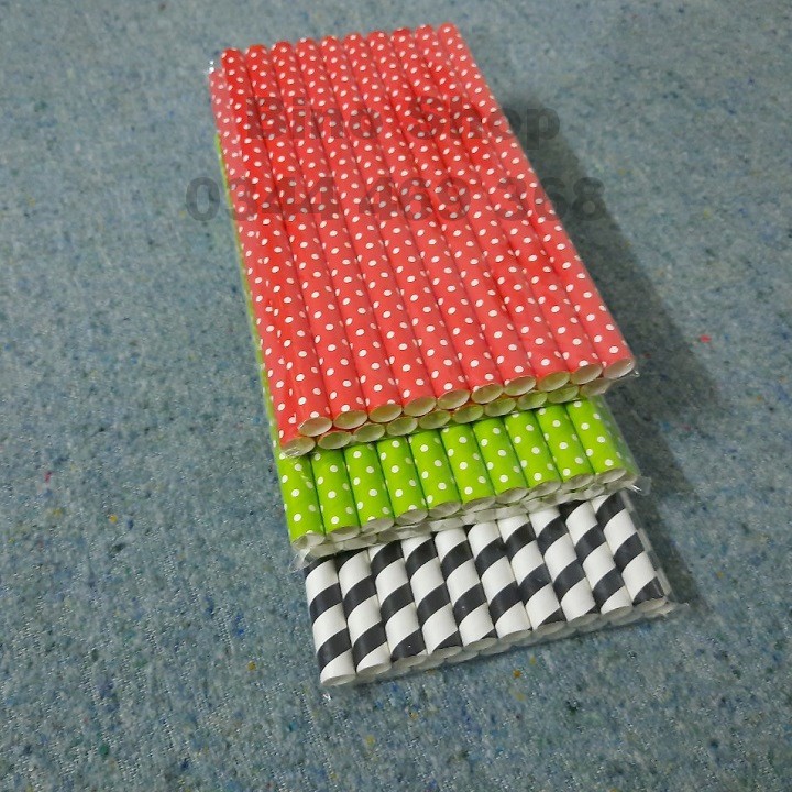 Combo 100 Ống Hút Giấy Trà Sữa -Nhiều Màu