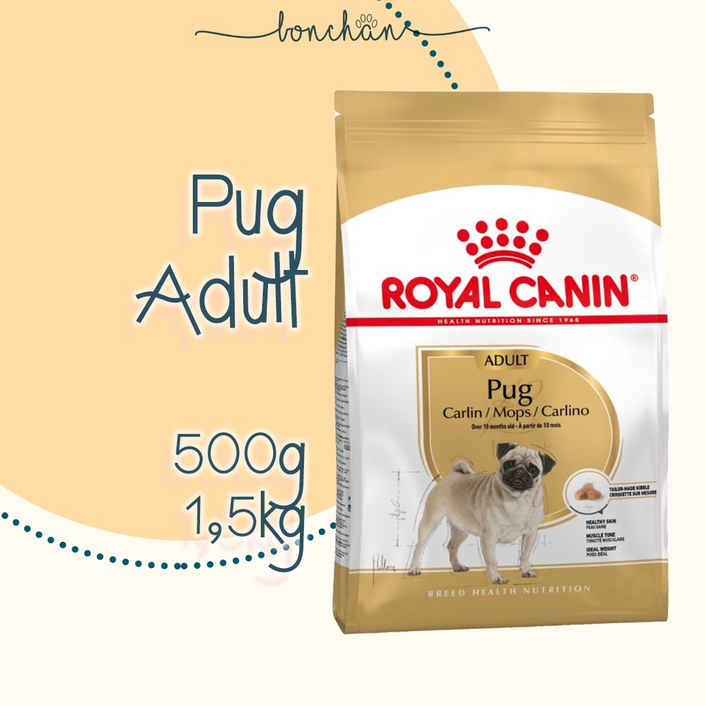 Hạt Royal Canin Pug Adult - Hạt khô cho Pug trưởng thành túi 500g - 1,5kg