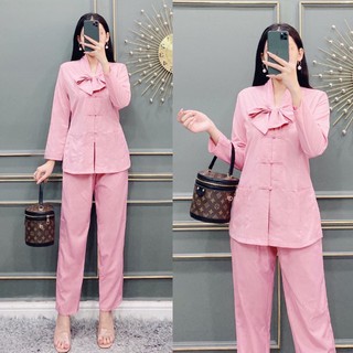 [HÀNG CAO CẤP] Đồ Lam Đi Chùa Thắt Nơ Ngực