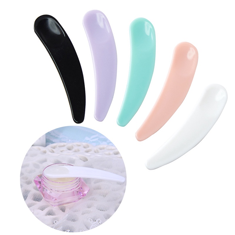 Bộ 10 Muỗng / Thìa / Nĩa / Dụng Cụ Phết Mặt Nạ Mắt Hình Bán Nguyệt / Kem Trang Điểm Làm Đẹp Dùng Một Lần