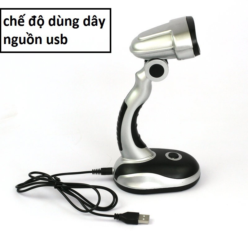 Đèn pin  cam  tay đa năng   để bàn  12 led cực sáng xài 2 chế độ