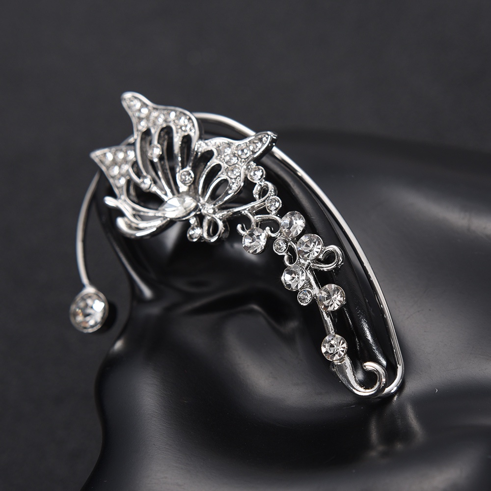 Bông Tai Hình Bướm Đính Đá Zircon Phong Cách Hàn Quốc Sang Trọng Cho Nữ