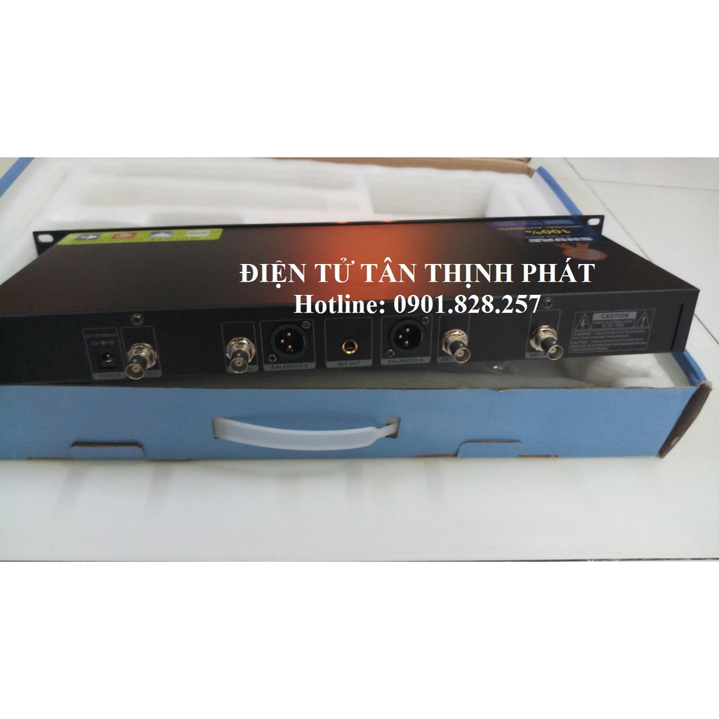 Micro không dây shure UR18D 4 râu phát sóng xa, chống hú tốt - shure ur-18d