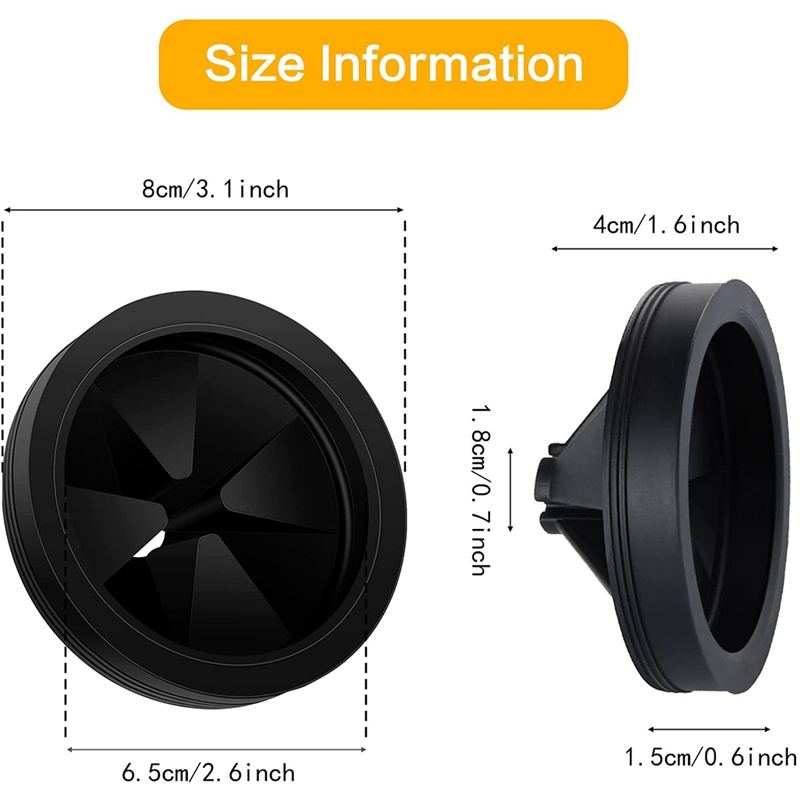 Set 4 Nắp Đậy Cống Thoát Nước Bồn Rửa Chén 3 1 / 8 Inch