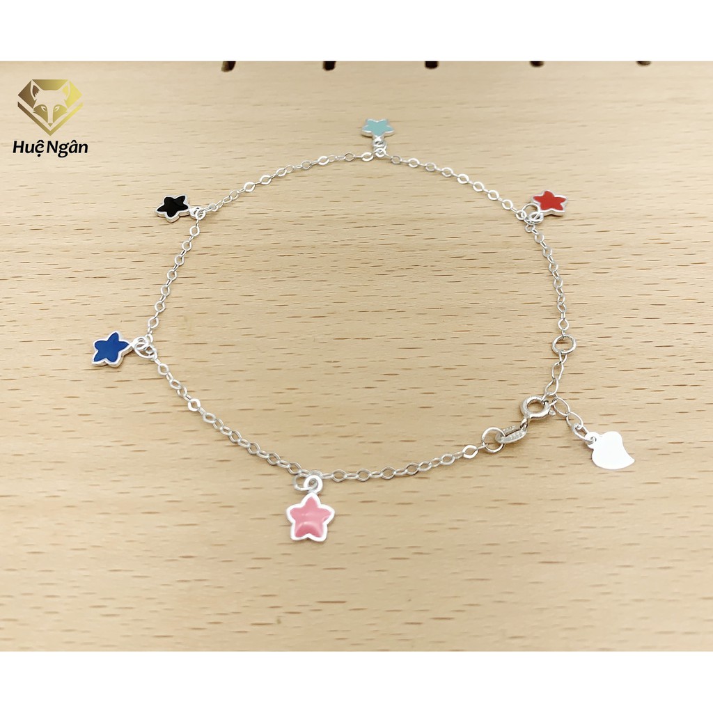 Lắc chân bạc Ý 925 Huệ Ngân- Ngôi Sao Lấp Lánh JL028
