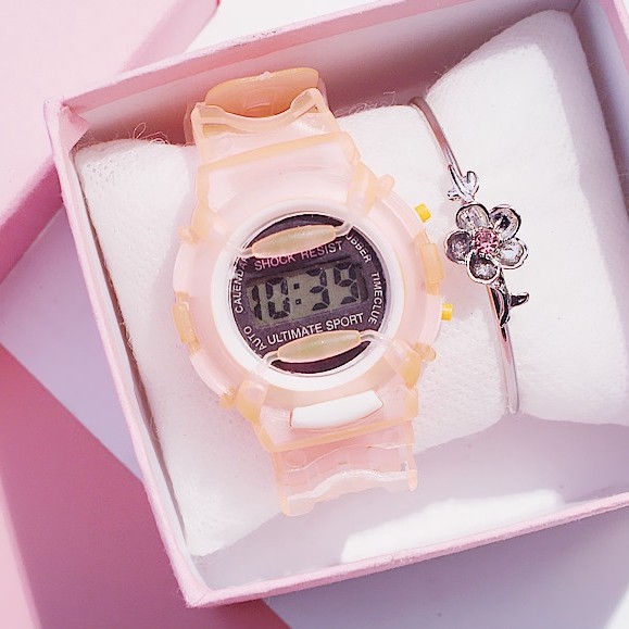 Đồng hồ điện tử không thấm nước phong cách thể thao cho trẻ em