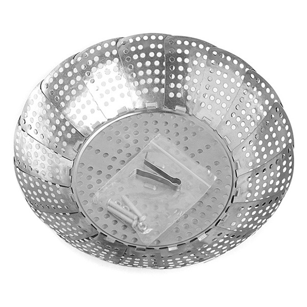 Xửng/vỉ hấp inox đa năng size 27cm gồm 3 chân xếp gọn tiện lợi, tiết kiệm không gian bếp