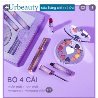 SUIKONE Bộ trang điểm mỹ phẩm Son môi Eyeshadow Mascara Complete Starter Set NTC08
