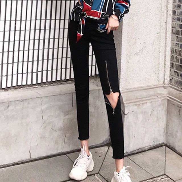 [ORDER] [ORDER] Quần kéo khoá rách gối độc đáo | BigBuy360 - bigbuy360.vn