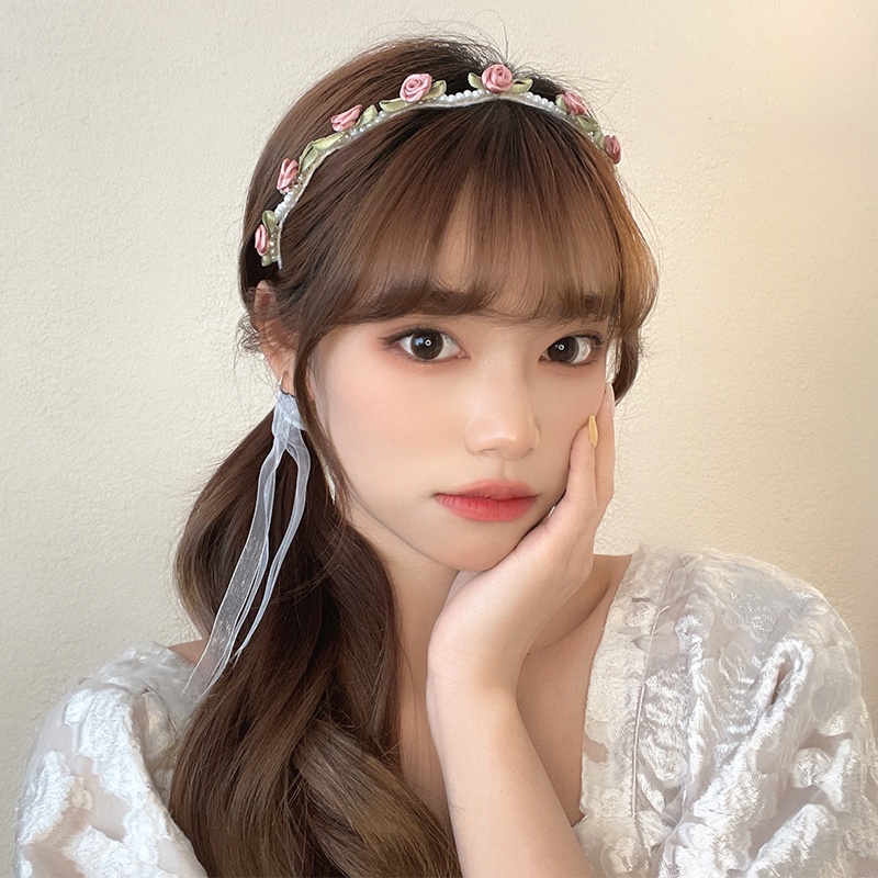 Băng Đô Bện Dây Phối Tua Rua Phong Cách Hàn Quốc