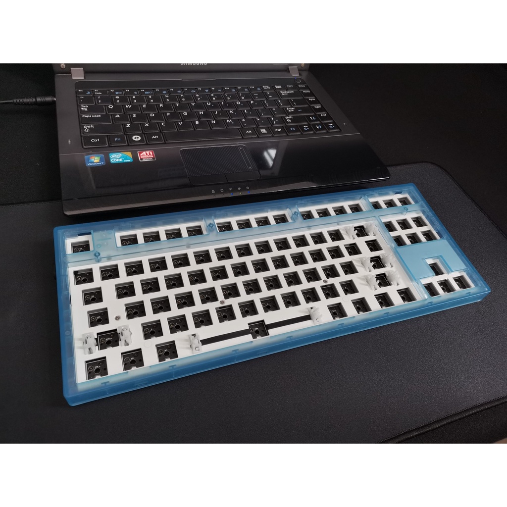 Bộ kit bàn phím cơ FL-Esports MK870 Clear Blue - Hotswap Led RGB - Sẵn foam - BH 12 tháng