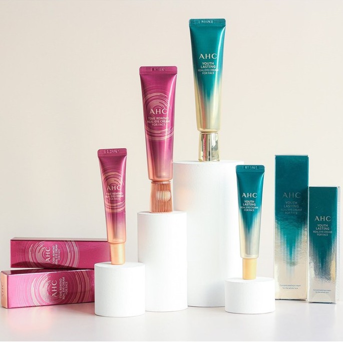 Kem Mắt AHC , Kem Dưỡng Da Mắt AHC Youth Lasting Real Eye Cream For Face - Màu Xanh | BigBuy360 - bigbuy360.vn