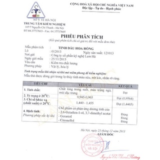 Tinh dầu Hoa Hồng - Lam Hà