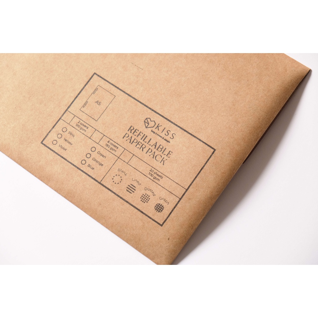 Bìa Màu Phân Trang Refill A5 với Ngăn Đựng Đa Năng 6 tờ - Ruột sổ còng