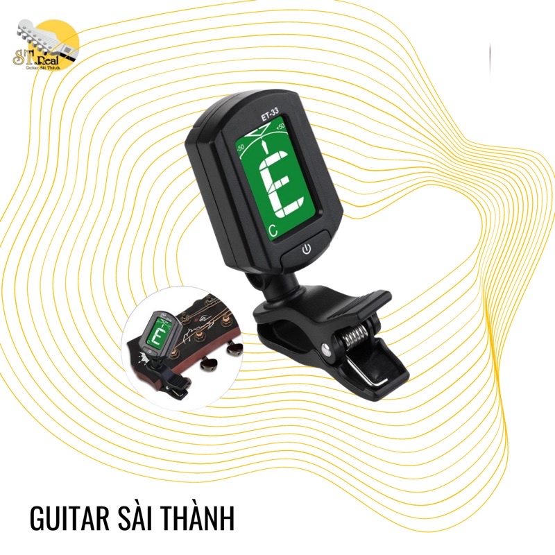 Máy Chỉnh Dây Đàn Tuner ST.Real Guitar Sài Thành mã ET-33 (hổ trợ đo dây đàn)