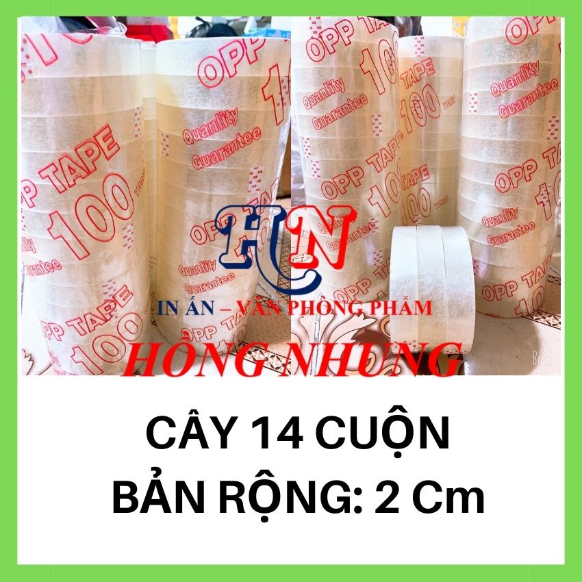 1 Cuộn Băng Keo Trong 100 yard, bản rộng 2 cm