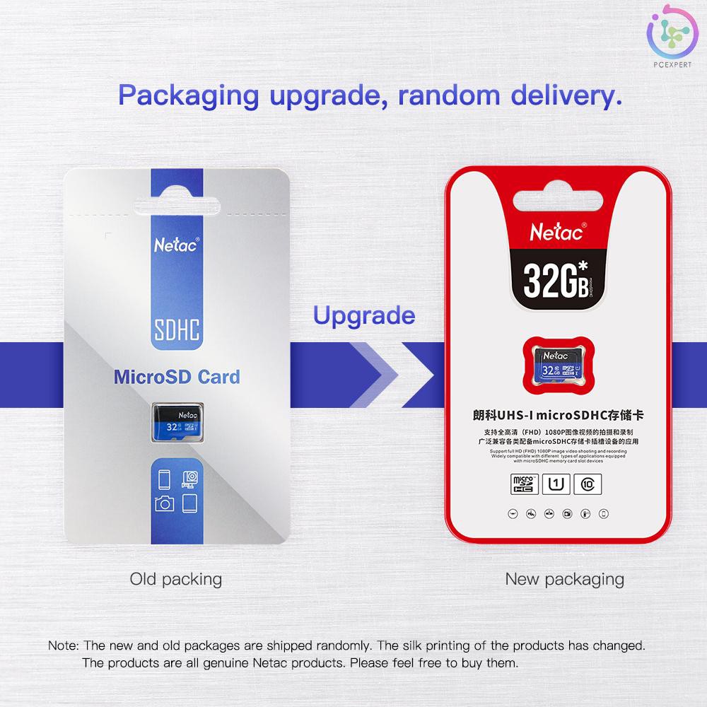 Thẻ nhớ TF Netac P500 có dung lượng 10 32G UHS-1 tốc độ truyền dữ liệu nhanh lên tới 80M