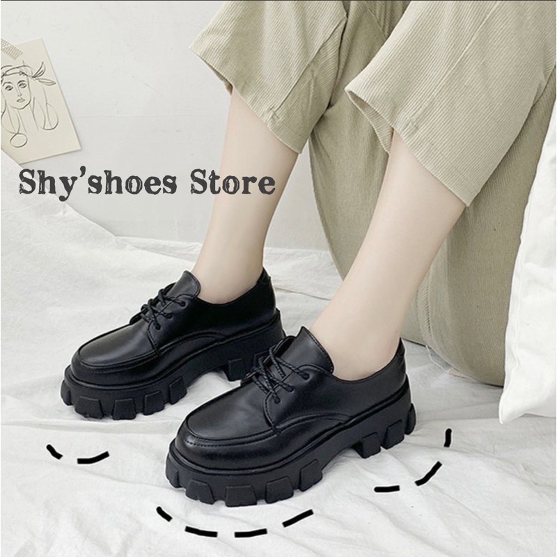 [SẴN 🦄 ẢNH THẬT]🔥 Giày boot oxford cổ thấp cá tính 5cm (bóng, nhám)