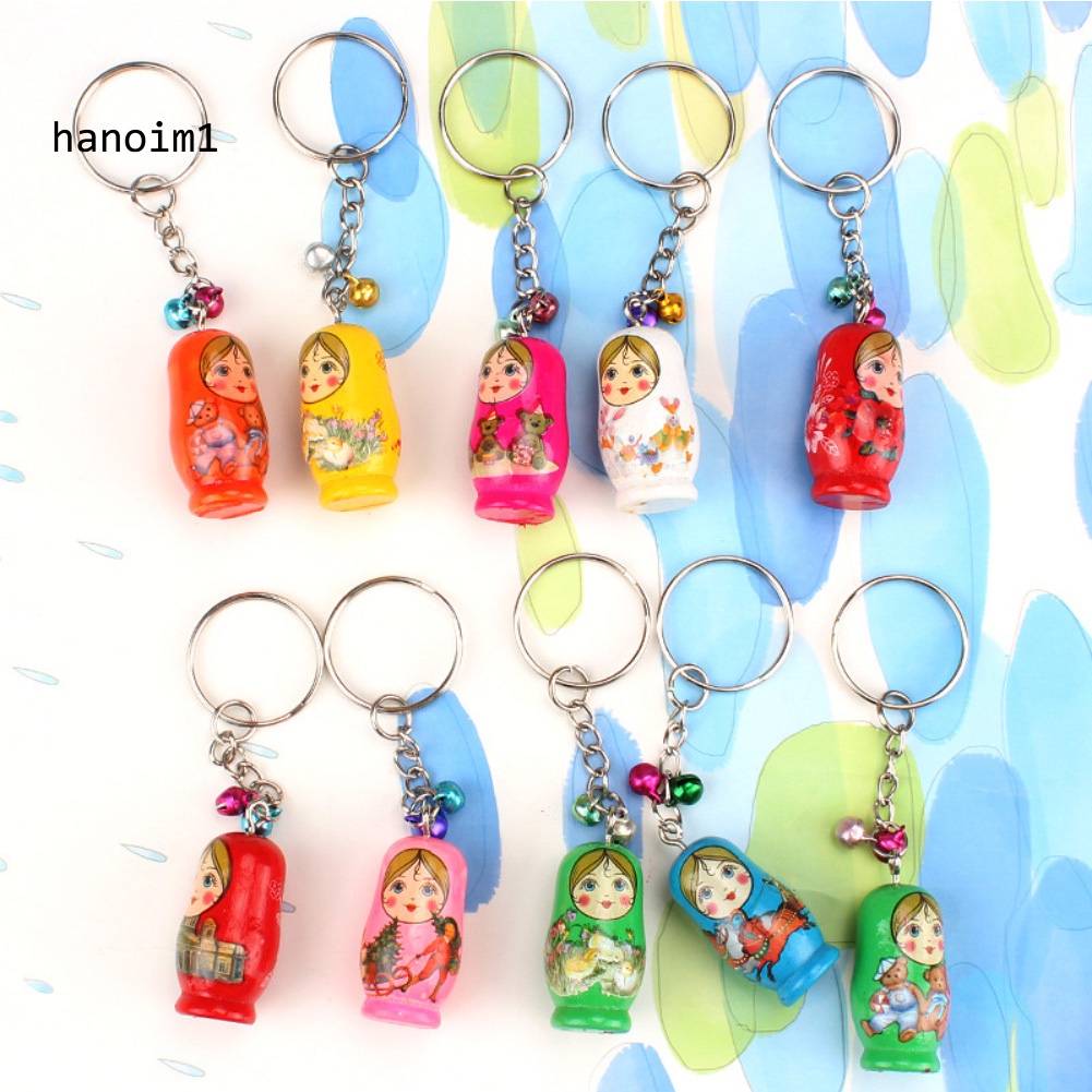 Set 12 mô hình búp bê Nga Matryoshka Matryoshka Matryoshka có móc khóa dễ thương độc đáo cho bé