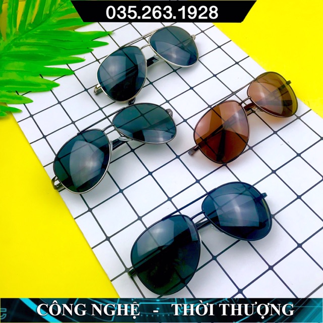 Kính nam thời trang - kính râm cao cấp mắt kính đen gọng kim loại cổ điển thời trang 2019