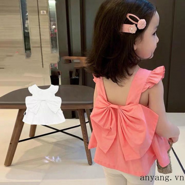 [Mã FASHIONCB264 giảm 10K đơn bất kỳ] Áo Sát Nách Cột Nơ Lưng Cho Bé Gái