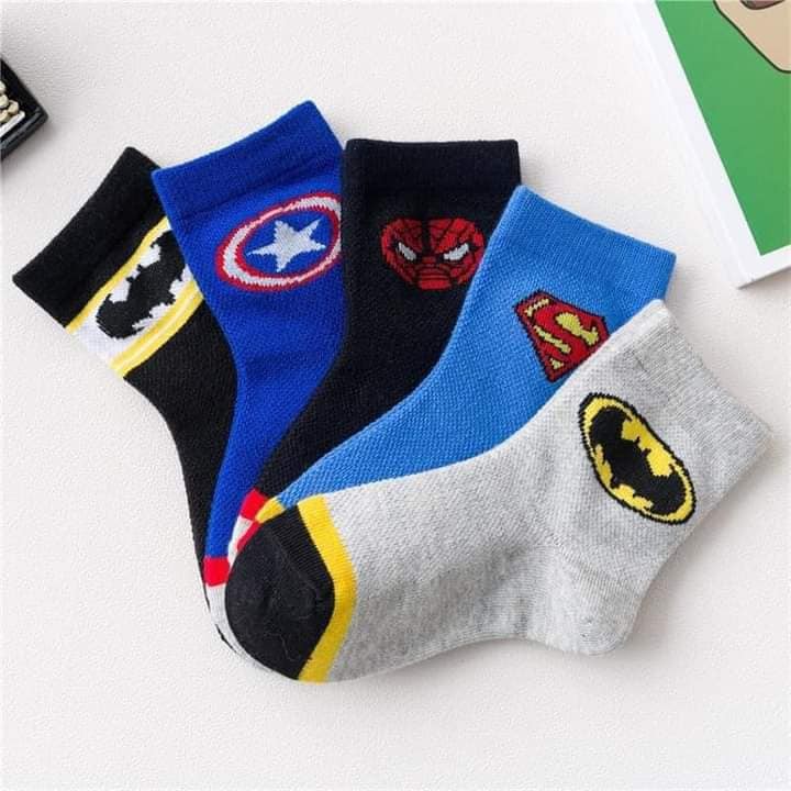 LỐ 10 ĐÔI TẤT SIÊU NHÂN CHẤT ĐẸP CHO BÉ 3112