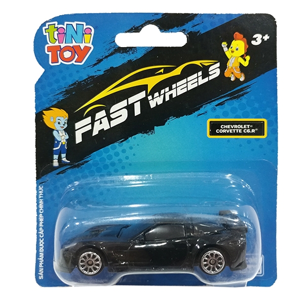 Đồ Chơi Xe Tốc Độ FastWheels 3 Inch - 342000S - Chevrolet Corvette C6.R - Màu Đen