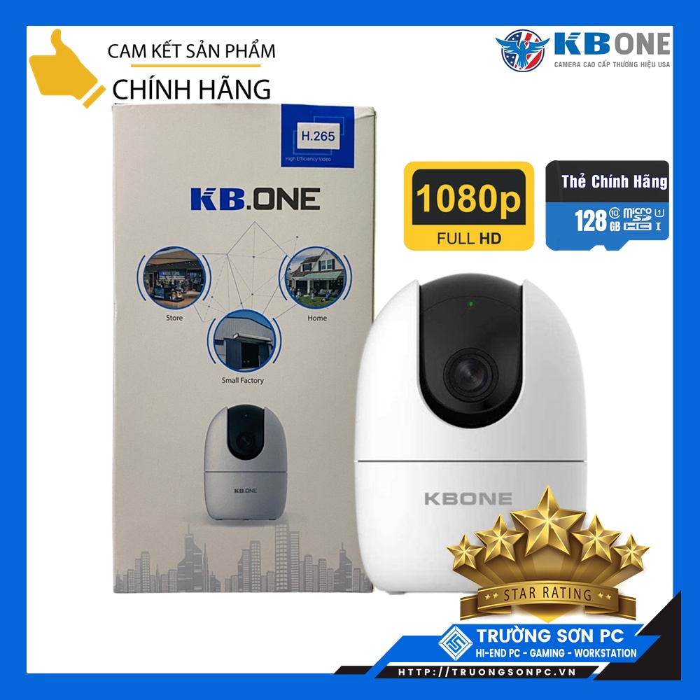 Camera IP Wifi KBONE KN-H21P-D 2MP Kèm Thẻ Nhớ Lưu Trữ 128Gb | Đàm Thoại 2 Chiều | Kết Nối Wifi/ Lan | WebRaoVat - webraovat.net.vn