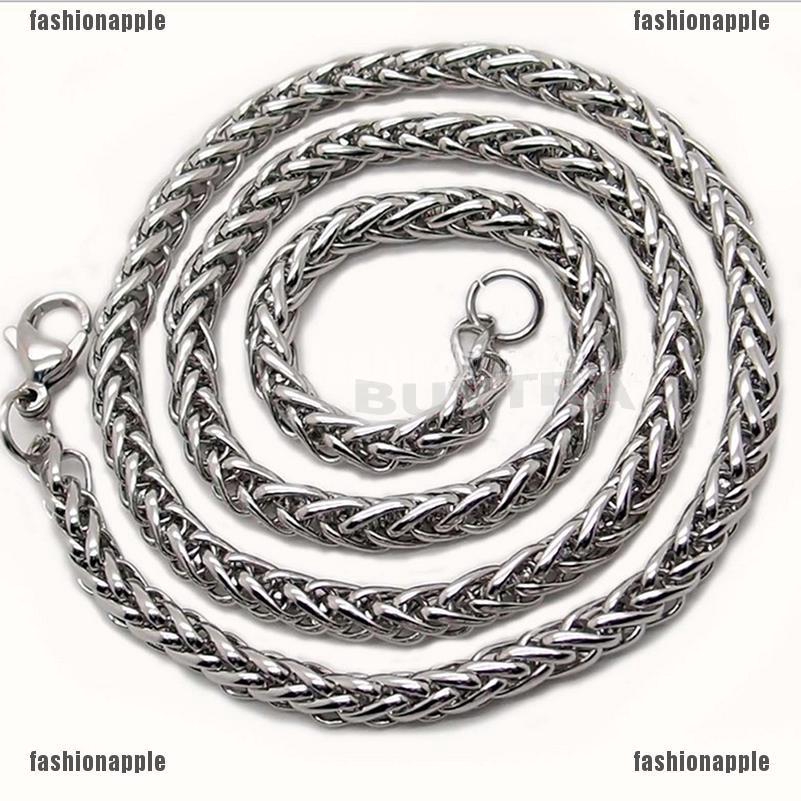 Dây Chuyền Inox Mạ Bạc Thời Trang Cho Nam 3 / 4 / 5 / 6MM 20 &quot;