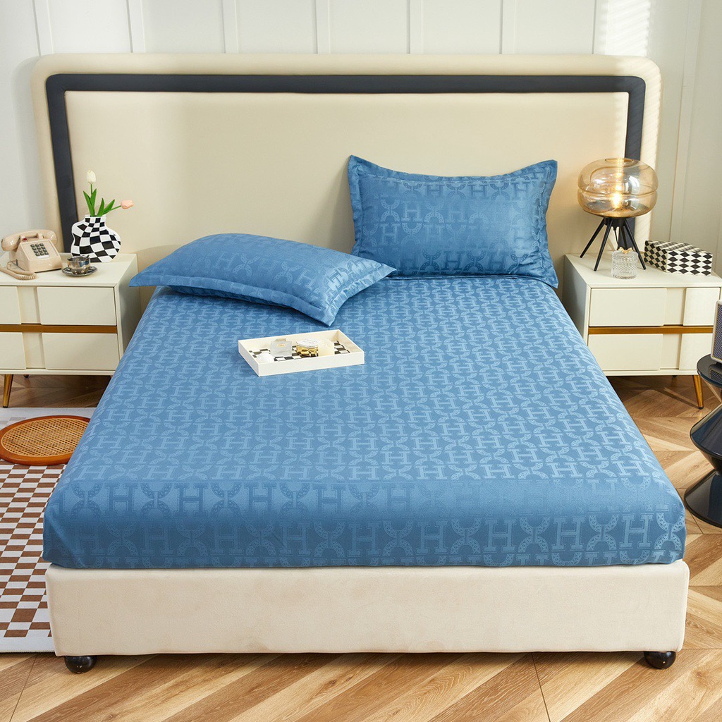 Ga Gối Lụa Vân Chìm Thương Hiệu Sắc Nét Sang Chảnh Luna Bedding shop MH2T