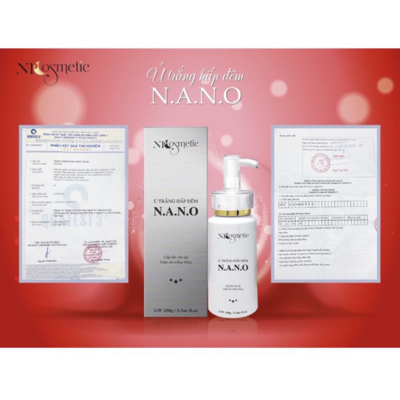 Ủ TRẮNG HẤP ĐÊM NANO| Nâng tone da, cấp ẩm