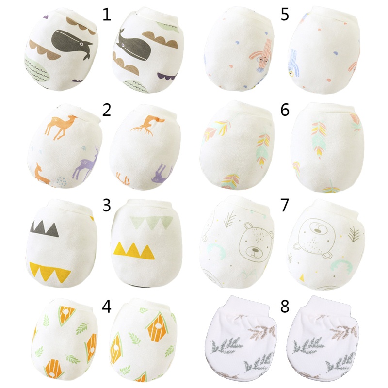 Bộ 2 Găng Tay + Mũ Beanie Chống Trầy Xước Cho Bé