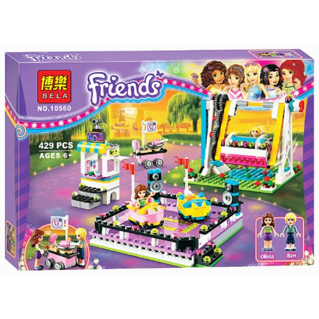 Lego friends- TRÒ CHƠI XE ĐIỆN ĐỤNG & ĐU QUAY