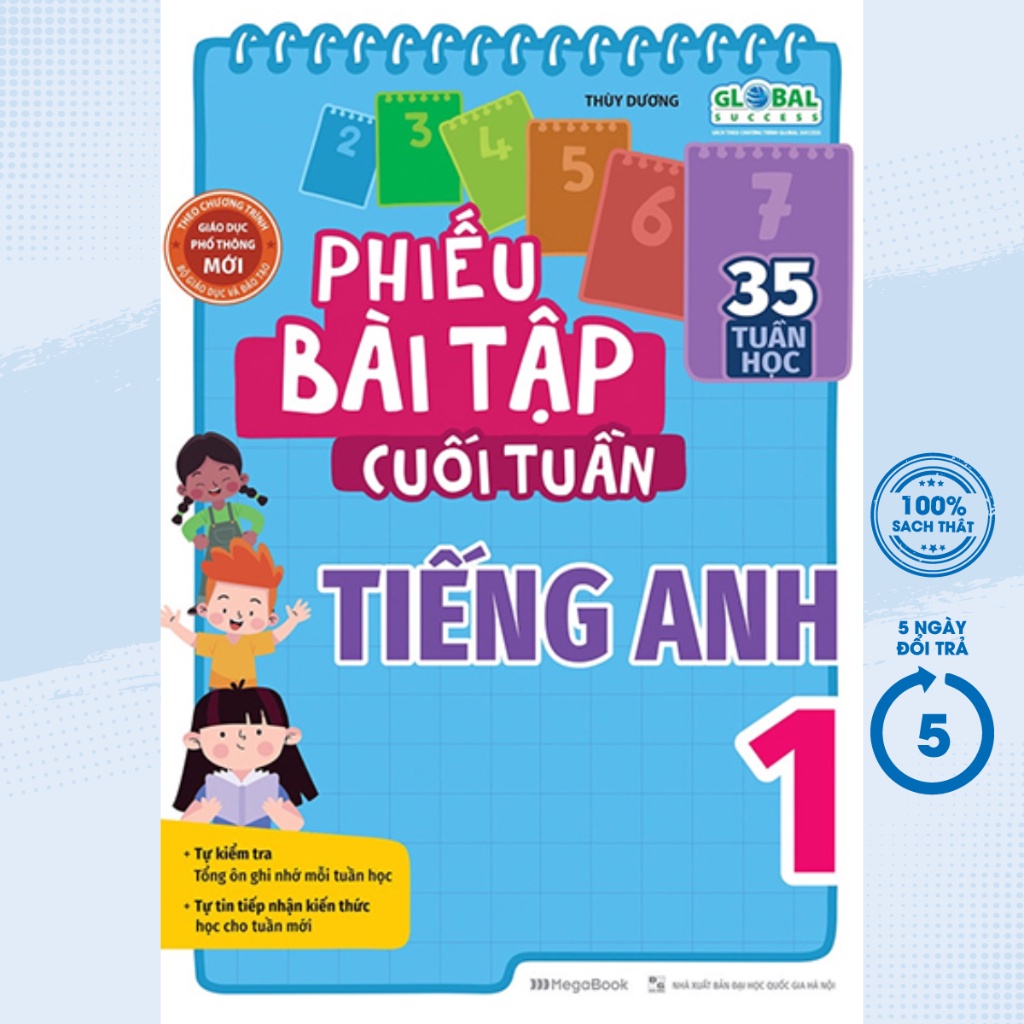 Sách Tham Khảo - Global Success - Phiếu Bài Tập Cuối Tuần Tiếng Anh 1 (35 Tuần Học) - MEGABOOK