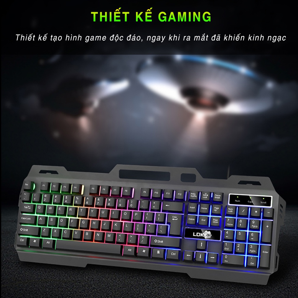 Bàn phím máy tính gaming SIDOTECH V4 Pro led RGB có dây thiết kế công thái học chơi game pc laptop esports văn phòng