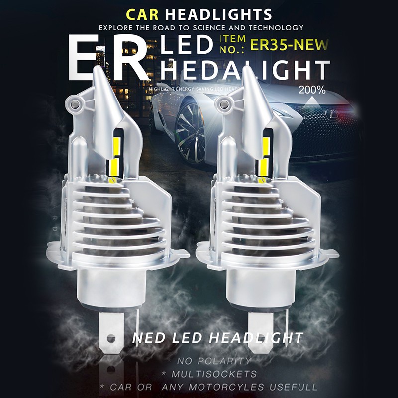 1 Đèn Pha Led H4 40W CSP 6500 Chuyên Dụng Cho Xe Hơi/Xe Máy