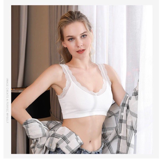 [Mã WARN10 giảm 10k đơn 99k] Áo bra gân tăm cotton viền ren chất đẹp siêu chảnh COCO LAND [Hàng cao cấp] | BigBuy360 - bigbuy360.vn