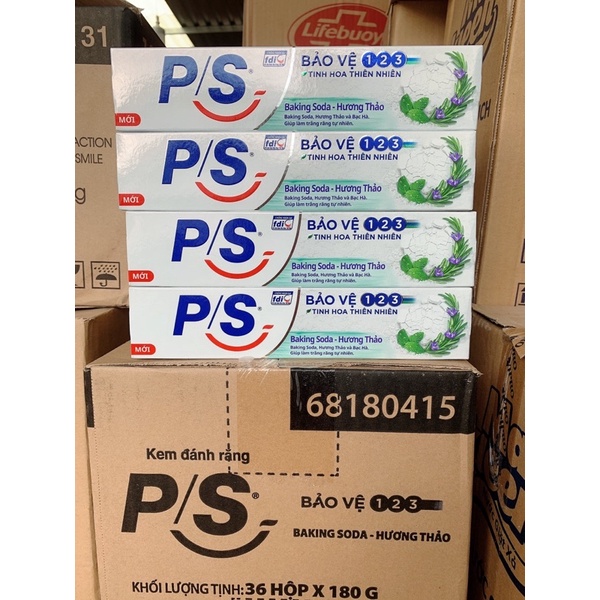 Kem đánh răng PS bảo vệ 123 banking soda