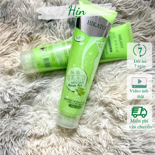 [DATE 2025] Muối tắm tẩy tế bào chết , tẩy vết thâm , trắng da trà xanh Hikato Hàn Quốc chính hãng  450g dùng cho Spa | BigBuy360 - bigbuy360.vn