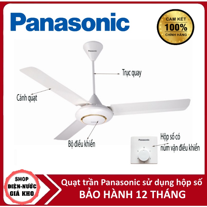 Quạt Trần 3 cánh Panasonic F-60MZ2 SỬ DỤNG HỘP SỐ - HÀNG CHÍNH HÃNG
