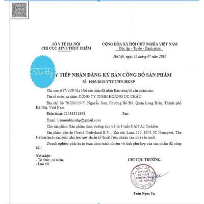 SỮA NAN A2 SỐ 1,2,3 - Hộp 800gr - NỘI ĐỊA ÚC