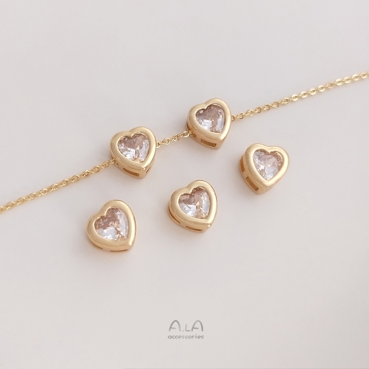 Mặt Dây Chuyền Hình Ngôi Sao Năm Cánh Bằng Đồng Đính Đá Zircon 14K diy